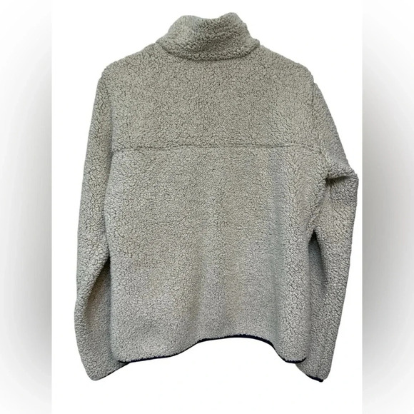 Columbia Fleece Womens Deep Pile Jacket Cream Blue Full Zip - Picture 2 of 7